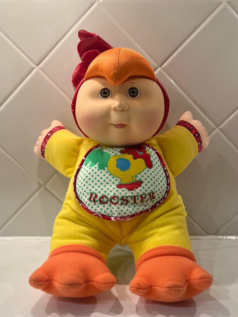 Vintage 1993 Cabbage Patch Kids Talkin Farm Babies Rooster Plush Doll